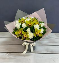 Букет цветов из:  Орхидеи и Розы в Ищёрской