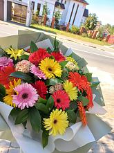 Букет цветов из:  Герберы #REPLACE_PRED# Ищёрской