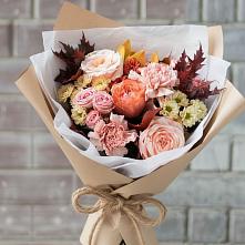 Букет цветов из:  Гвоздики, Хризантемы и Розы в Ищёрской