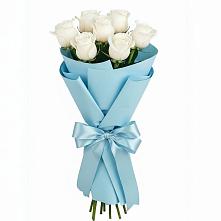 Букет 7 белых роз Проуд в Ищёрской