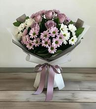 Букет цветов из:  Хризантемы и Розы в Ищёрской