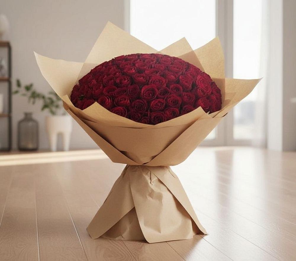 Букет 101 Красная роза в Ищёрской