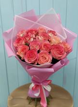 Букет 15 Розовых роз Равель в Ищёрской