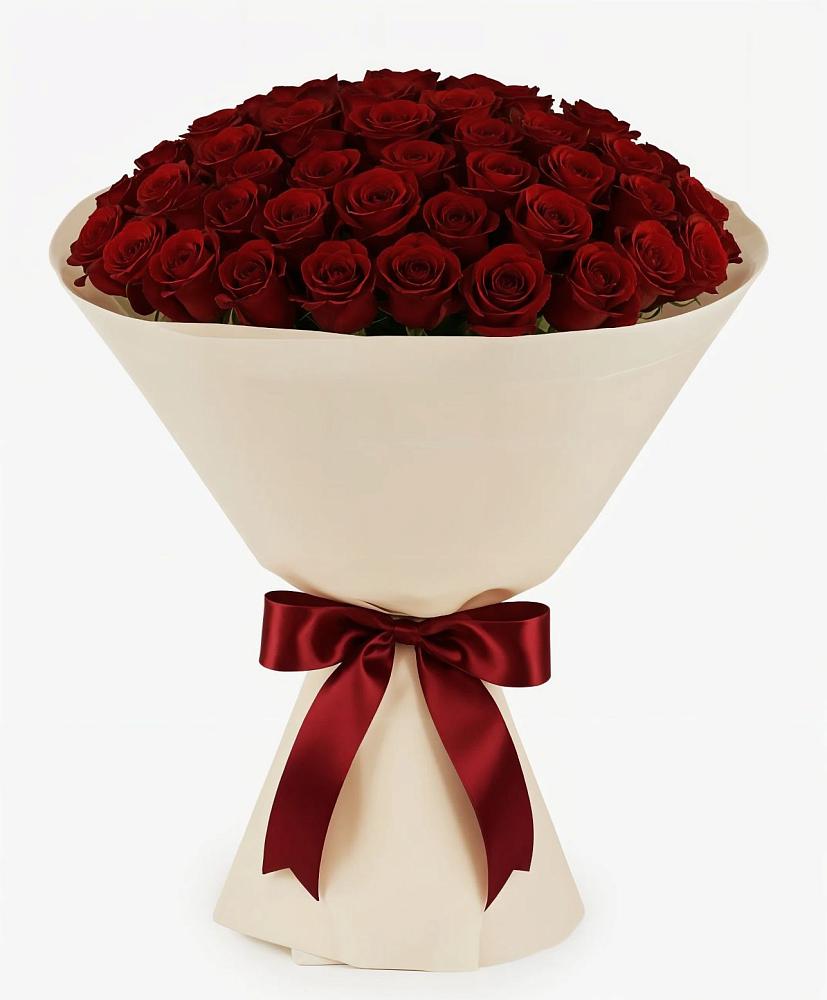 Букет 101 Бордовая роза Блэк Бакарра в Ищёрской