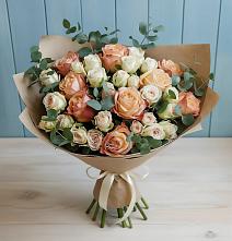 Букет цветов из:  Альстромерии и Розы в Ищёрской